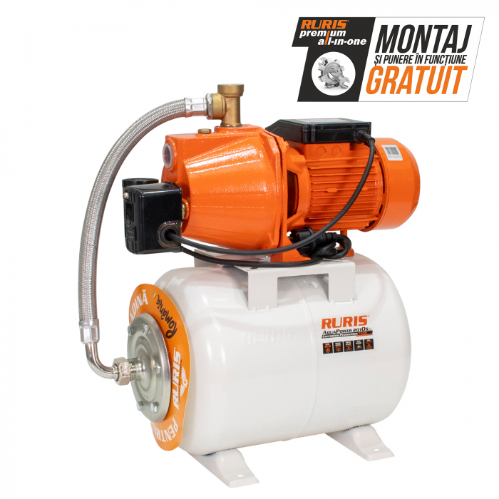 Hidrofor Ruris AquaPower 2010S, 900 W, 3120 L/h, Hmax. 50 m, 24 L [2]