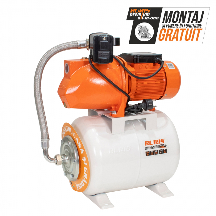 Hidrofor Ruris AquaPower 3009S, 1500 W, 3300 L/h, Hmax. 60 m, 24 L [2]