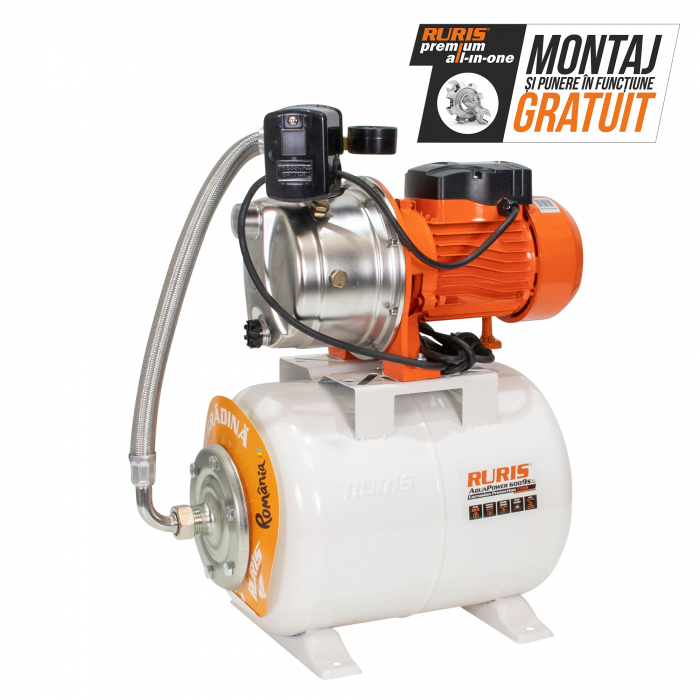 Hidrofor Ruris AquaPower 6009S, 880 W, 2760 L/h, Hmax. 45 m, 24 L [2]