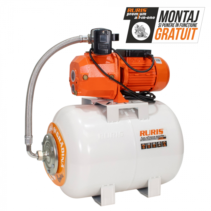 Hidrofor Ruris AquaPower 8009S, 1100 W, 1800 L/h, Hmax. 55 m, 50 L [2]