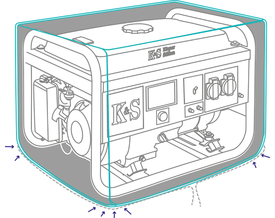 Husa pentru generator Konner & Sohnen KS COVER 20, 74 x 65 х 55 cm [3]
