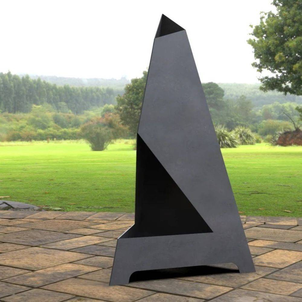 Incalzitor de terasa/gradina, Triangular Pyramid KRO-1071, Otel, Negru, 1200 x 700 x 700 mm, grosime 3 mm [5]