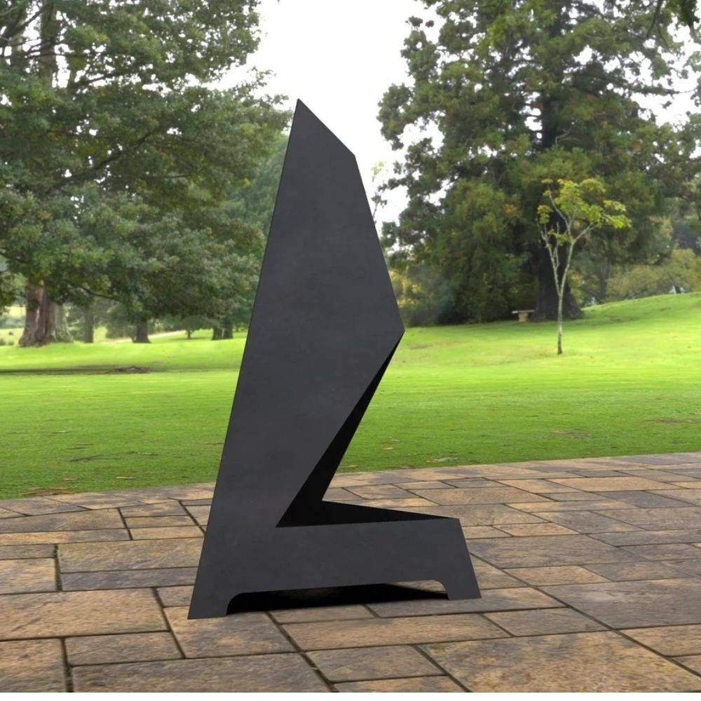 Incalzitor de terasa/gradina, Triangular Pyramid KRO-1071, Otel, Negru, 1200 x 700 x 700 mm, grosime 3 mm [4]