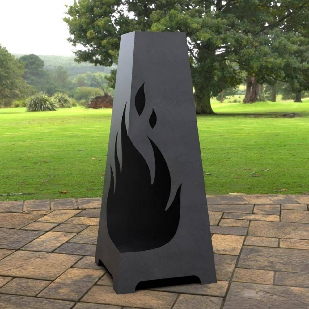 Incalzitor pentru terasa/gradina, Fire Pyramid KRO-1078, Otel, Negru, 1200 x 500 mm, grosime 3 mm [3]