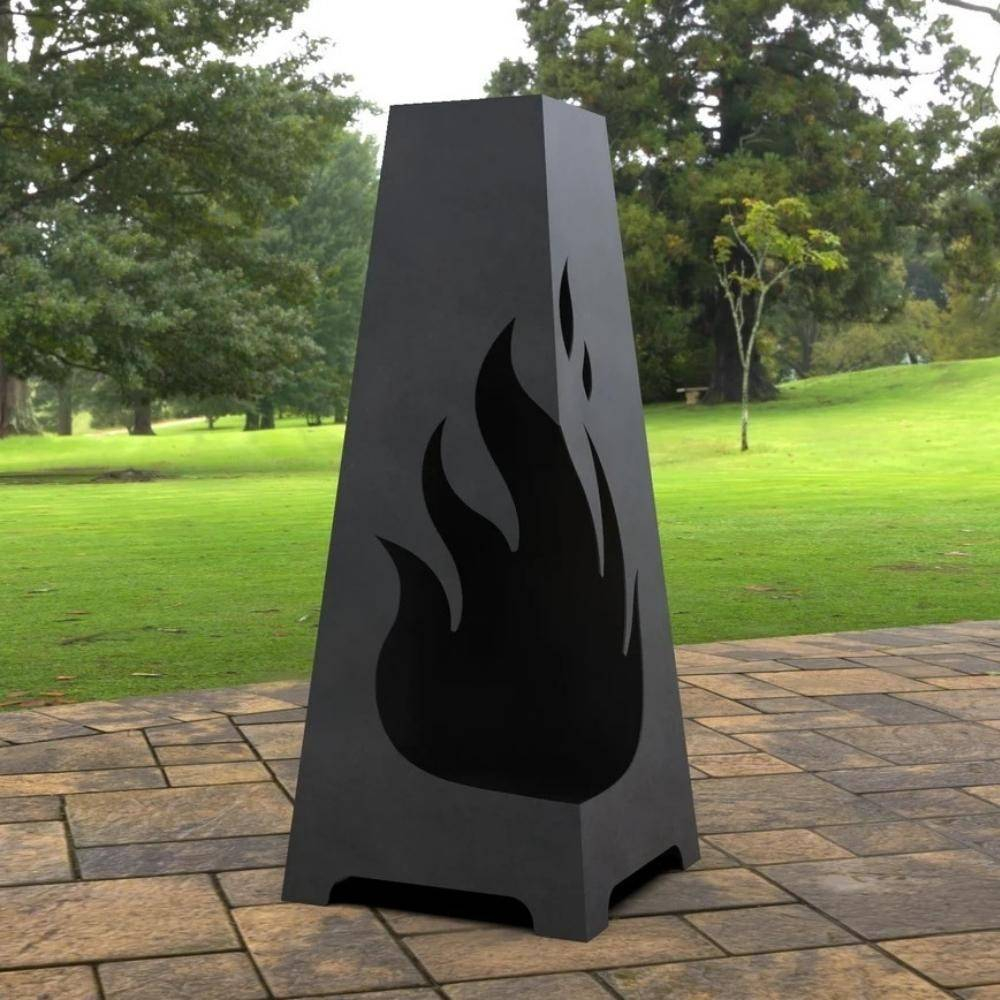 Incalzitor pentru terasa/gradina, Fire Pyramid KRO-1078, Otel, Negru, 1200 x 500 mm, grosime 3 mm [2]