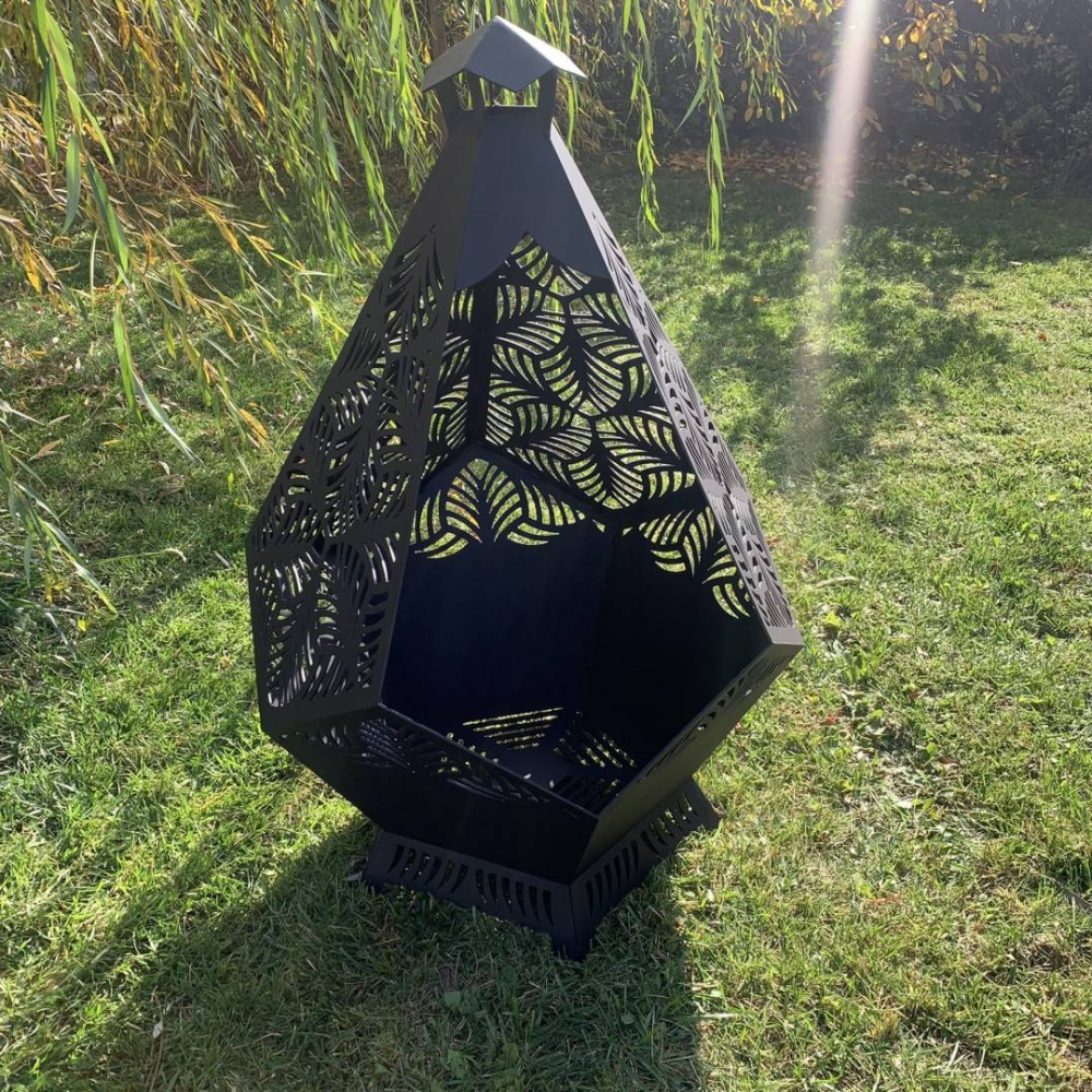 Incalzitor pentru terasa/gradina, Krodesign Diamond KRO-1090, Otel, Negru, diametru 1125 mm, grosime 3 mm [7]