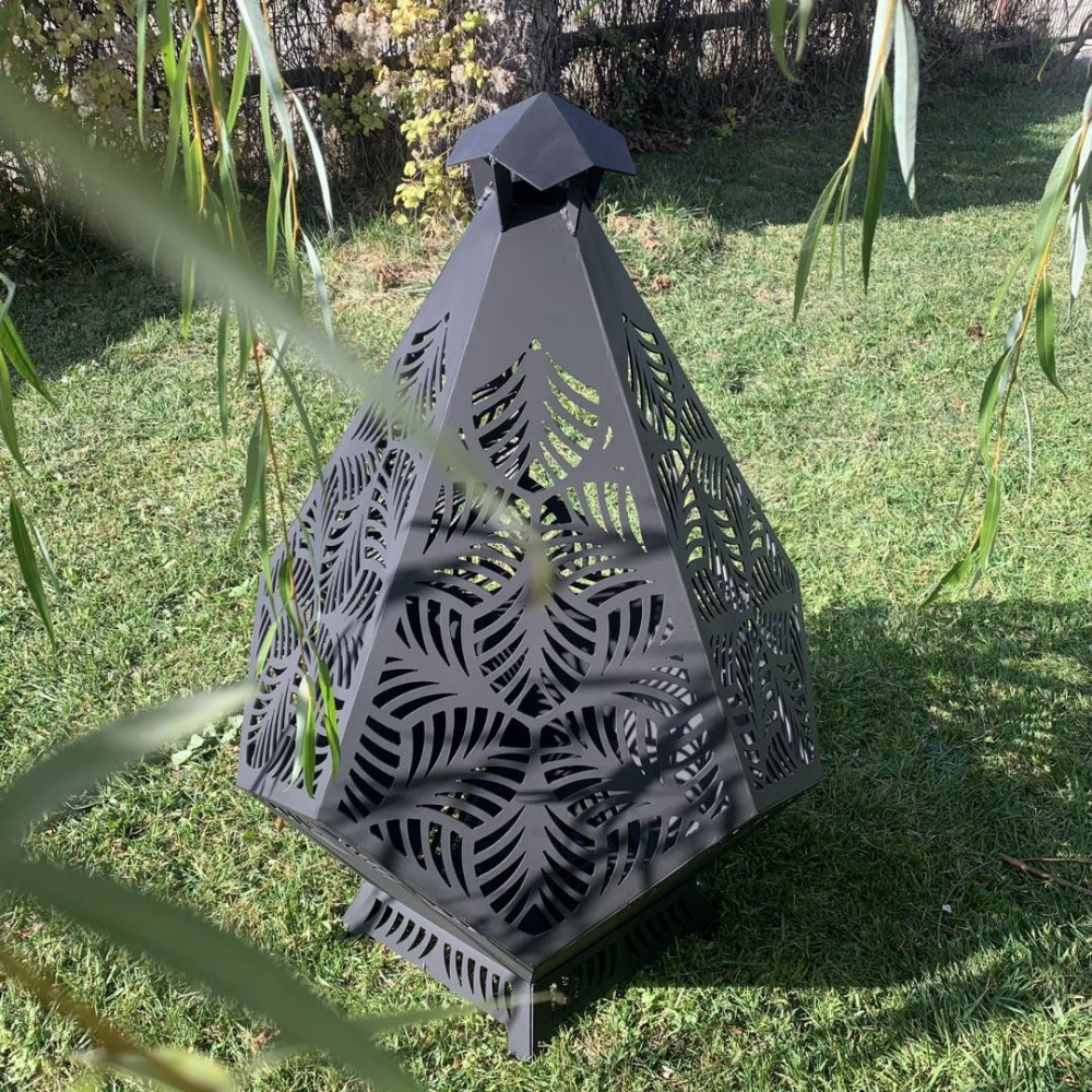 Incalzitor pentru terasa/gradina, Krodesign Diamond KRO-1090, Otel, Negru, diametru 1125 mm, grosime 3 mm [4]