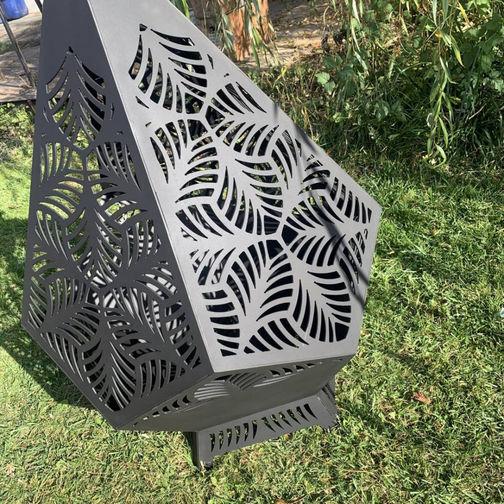 Incalzitor pentru terasa/gradina, Krodesign Diamond KRO-1090, Otel, Negru, diametru 1125 mm, grosime 3 mm [5]