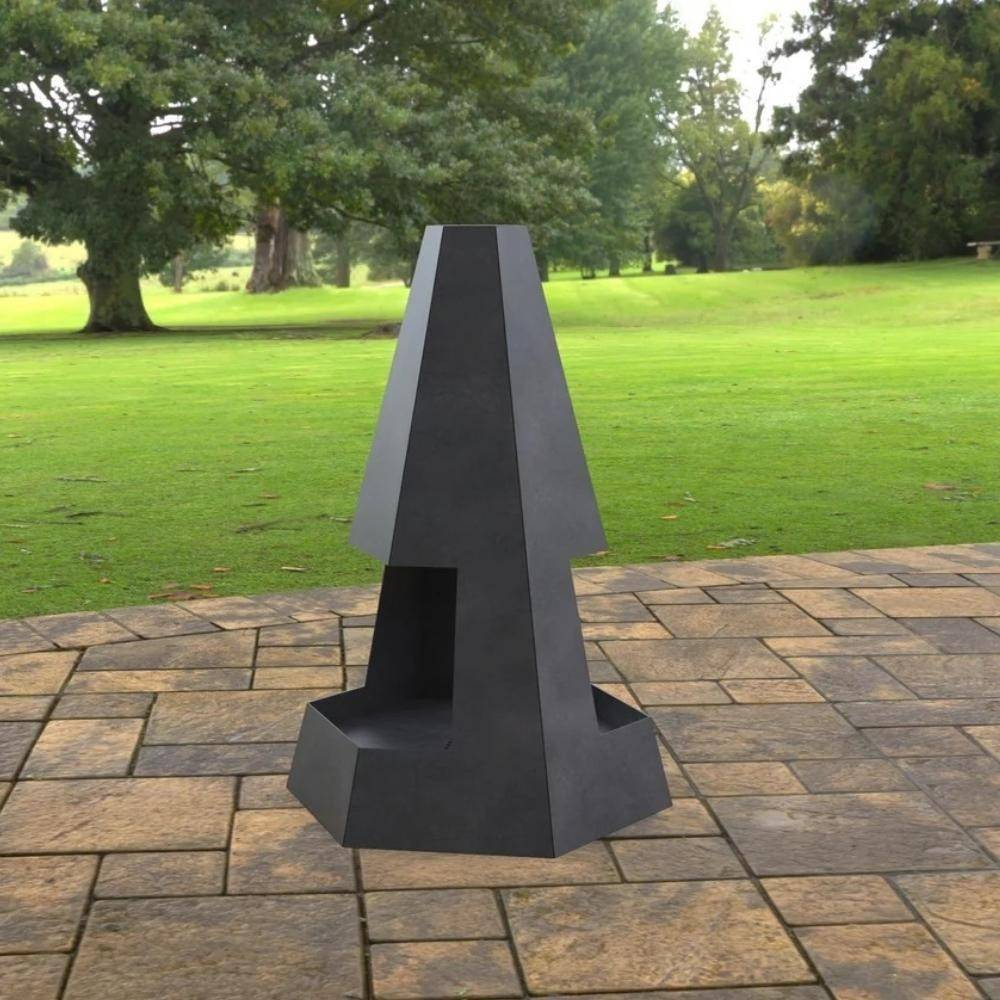 Incalzitor pentru terasa/gradina, Pyramid Hexagon Double KRO-1079, Otel, Negru, 1200 x 700 x 813 mm, grosime 3 mm [5]