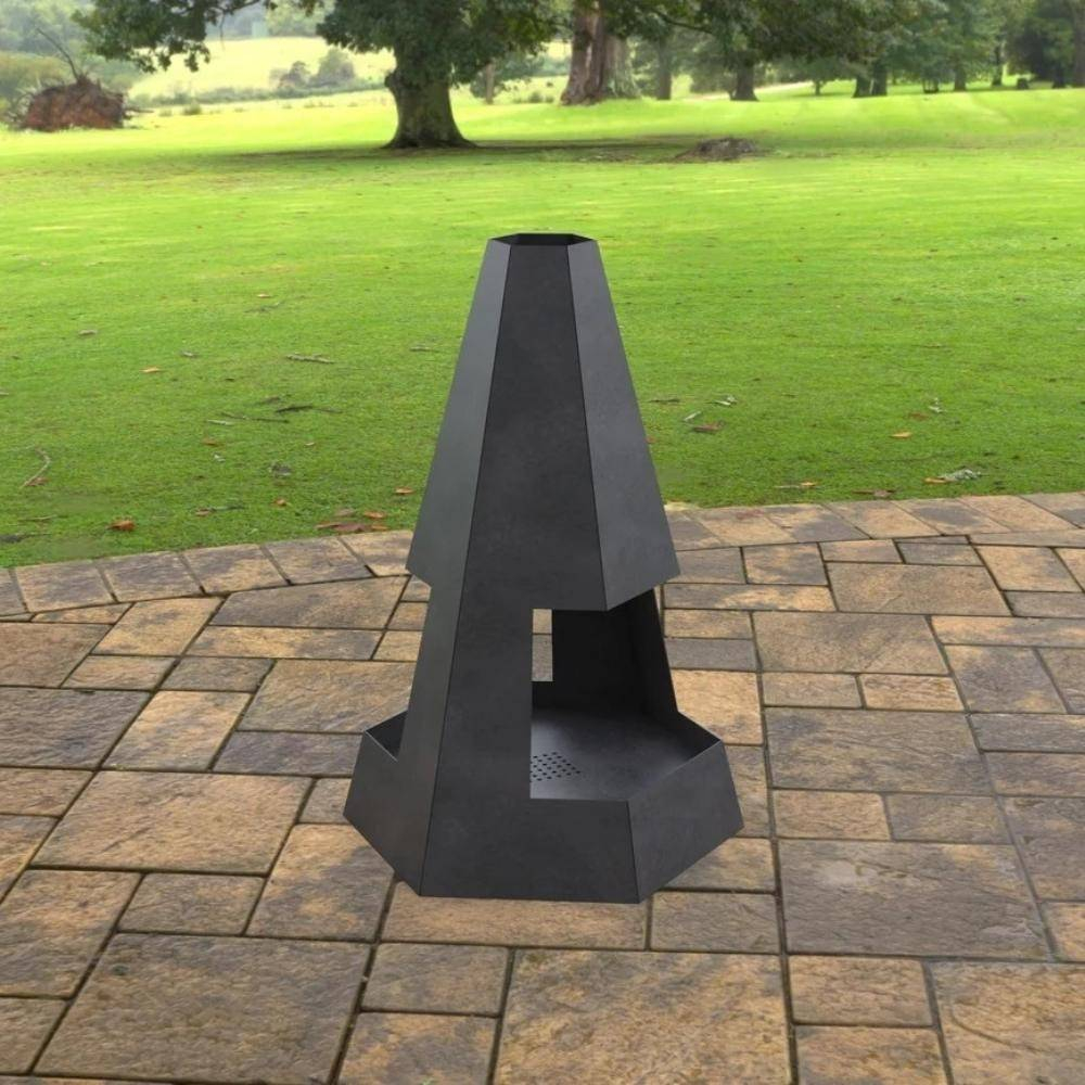 Incalzitor pentru terasa/gradina, Pyramid Hexagon Double KRO-1079, Otel, Negru, 1200 x 700 x 813 mm, grosime 3 mm [6]
