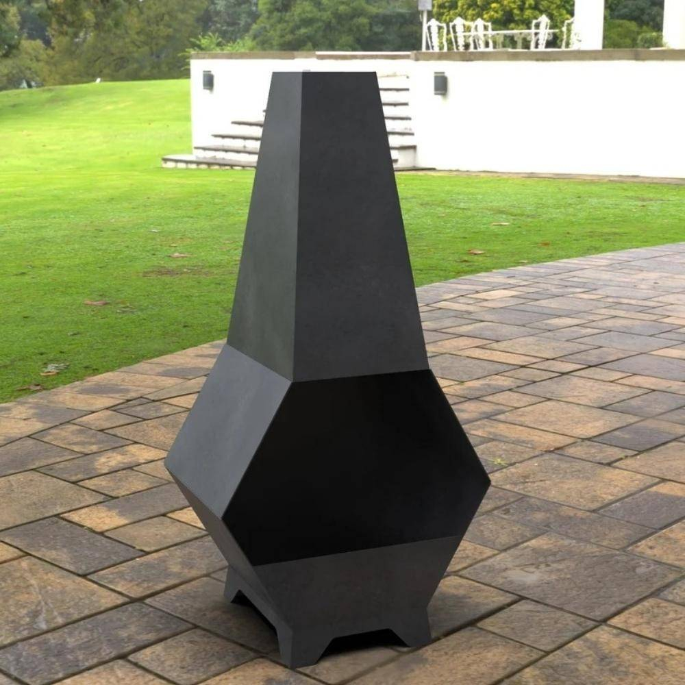 Incalzitor pentru terasa/gradina, Pyramid Hexagon II KRO-1076, Otel, Negru, 1200 x 605 x 406 mm, grosime 3 mm [6]