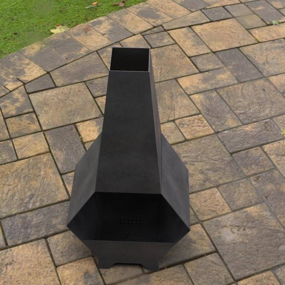 Incalzitor pentru terasa/gradina, Pyramid Hexagon II KRO-1076, Otel, Negru, 1200 x 605 x 406 mm, grosime 3 mm [3]
