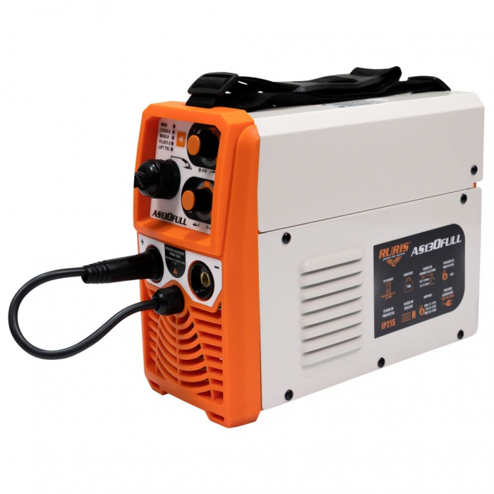 Invertor sudura MIG/MAG, LIFT TIG, MMA Ruris AS130FULL, 130 A, electrozi 1.6-3.2 mm, sarma 0.8-1 mm [4]