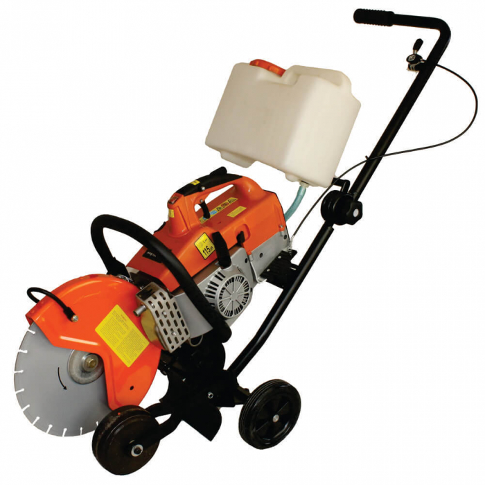 Masina de debitat cu disc Bisonte MD350, 4 CP, 350 mm + carucior cu rezervor apa [2]