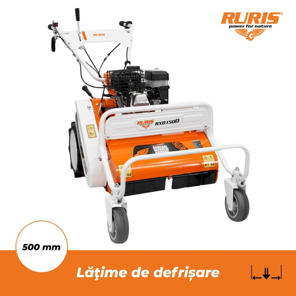 Masina de defrisat Ruris RXD1500, 7 CP, benzina, 2+1 viteze, latime lucru 50 cm [6]