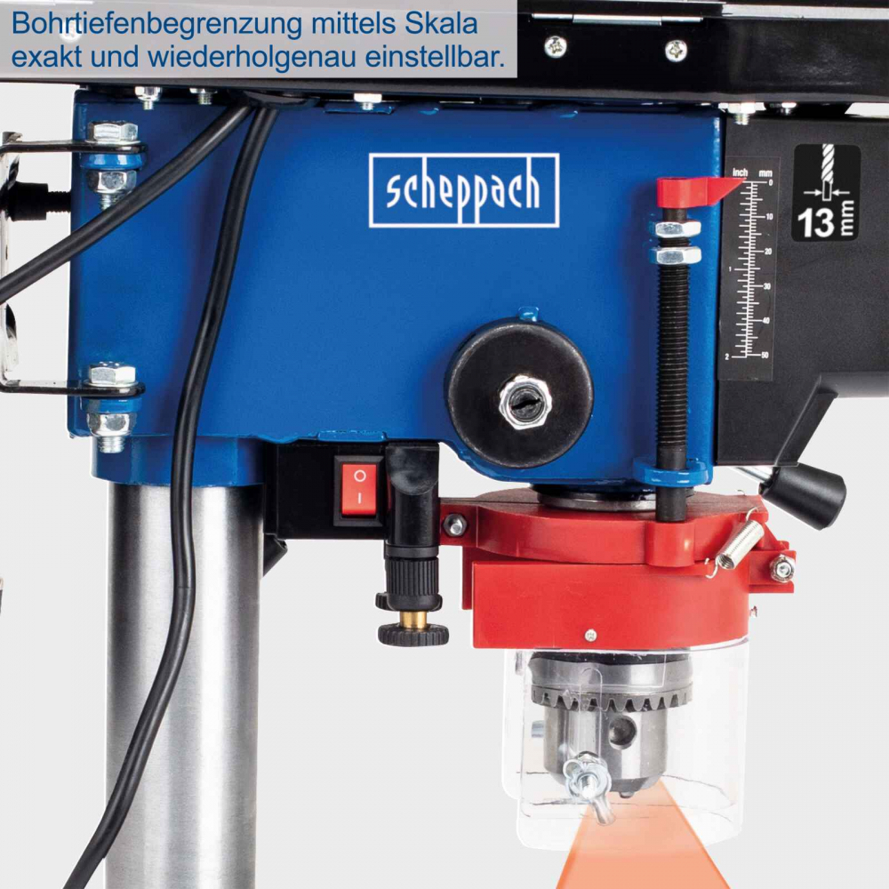 Masina de gaurit cu coloana Scheppach DP16VLS, 500 W, 5 trepte de viteza [3]