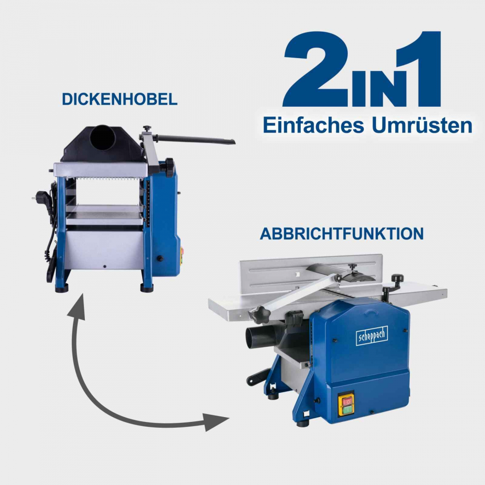 Masina de rindeluit si abricht Scheppach HMS 850, 1250 W, 204 mm [9]