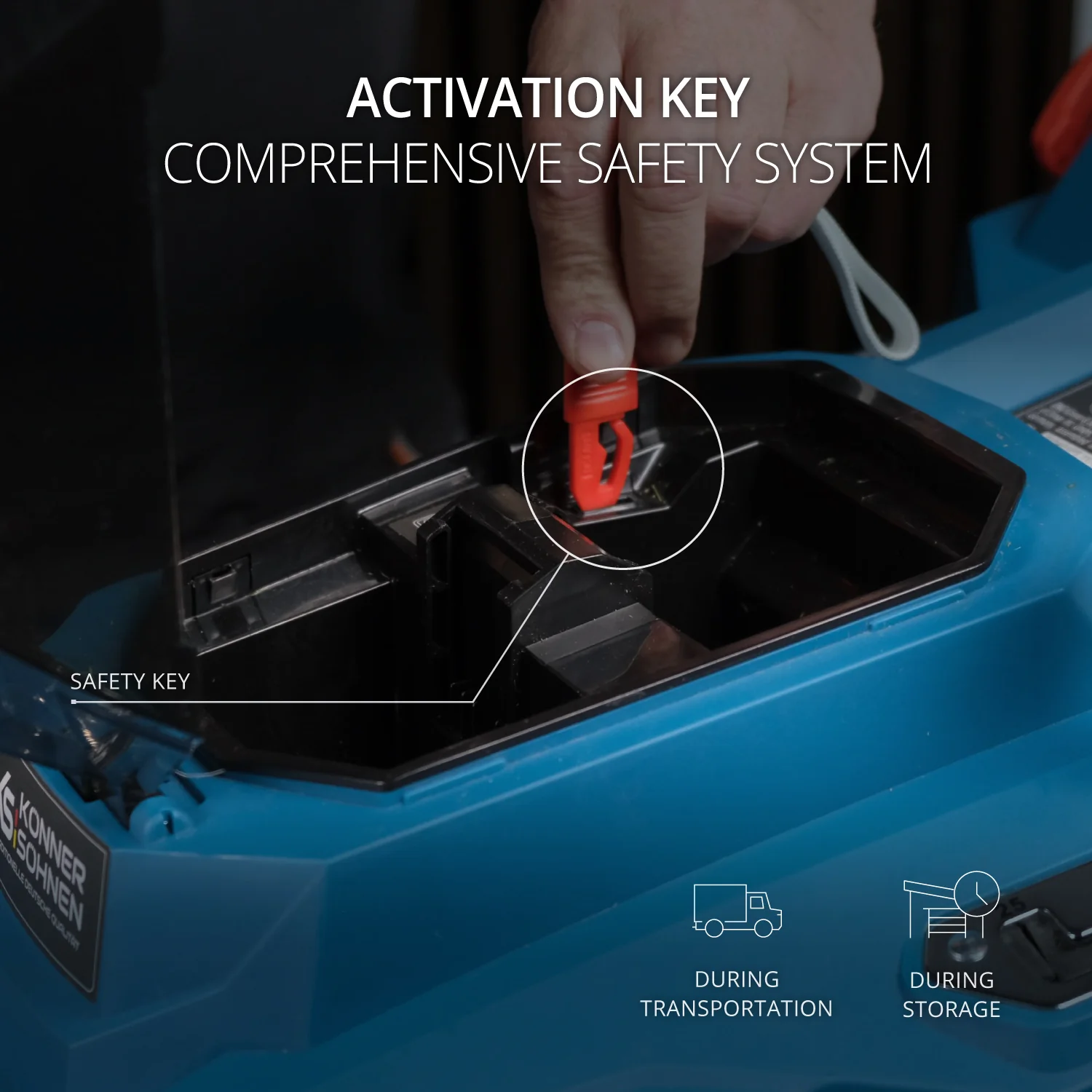 Masina de tuns iarba cu acumulator Konner & Sohnen KS 43LM-40V, 43 cm, cos 50 L - Solo (fara acumulator si incarcator) [10]