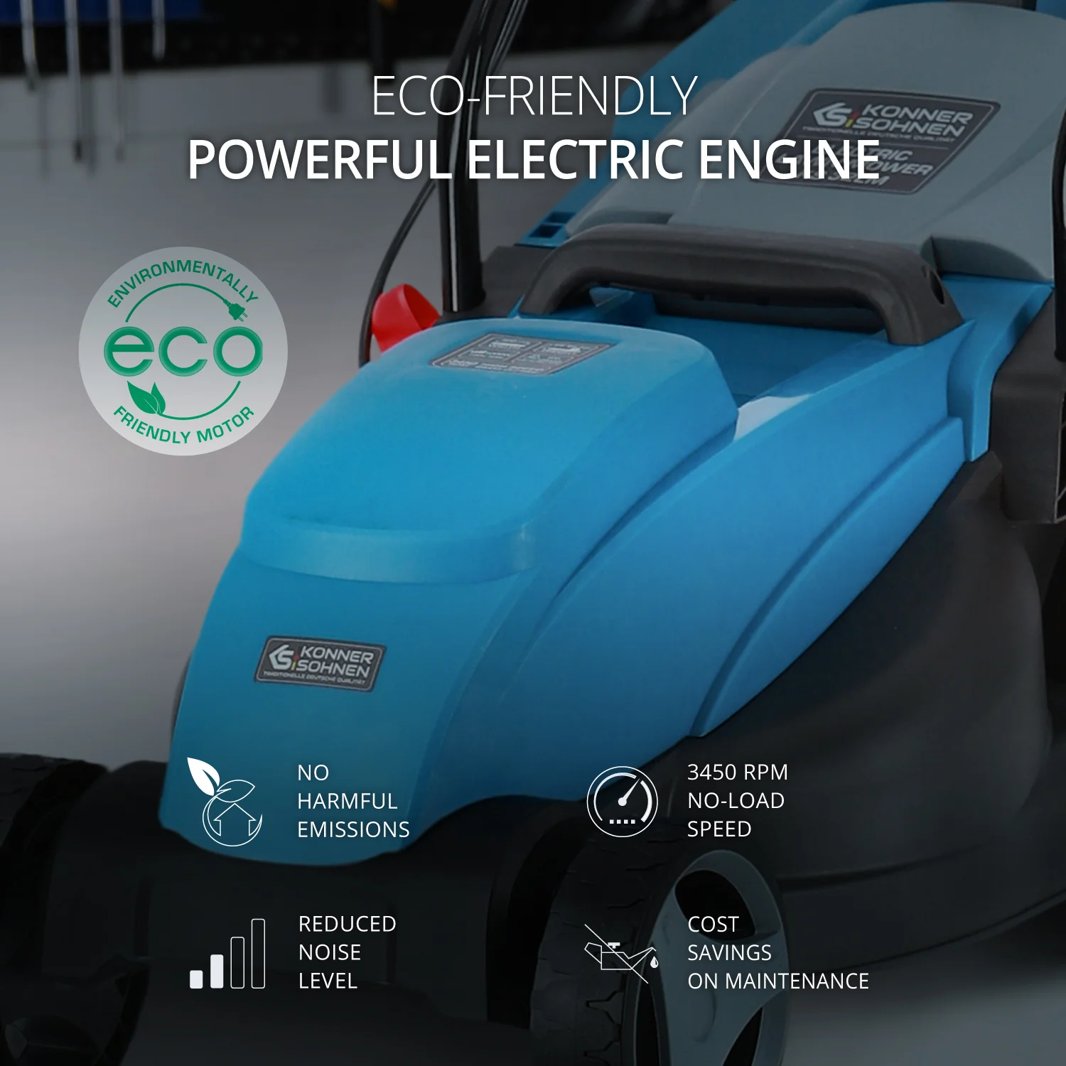 Masina de tuns iarba electrica Konner & Sohnen KS 32LM, 1000 W, 32 cm, 25 L [7]