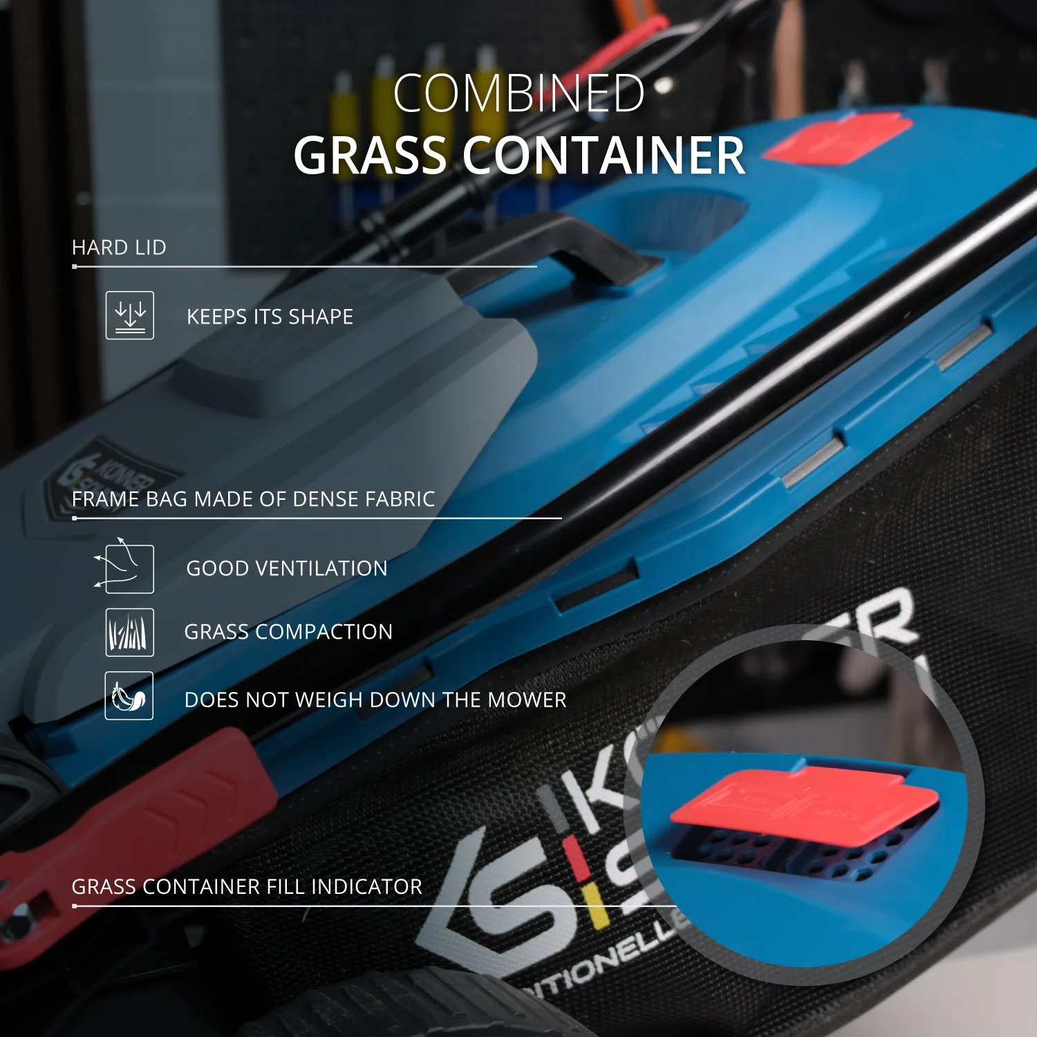 Masina de tuns iarba electrica Konner & Sohnen KS 38LM, 1400 W, 38 cm, 40 L [6]