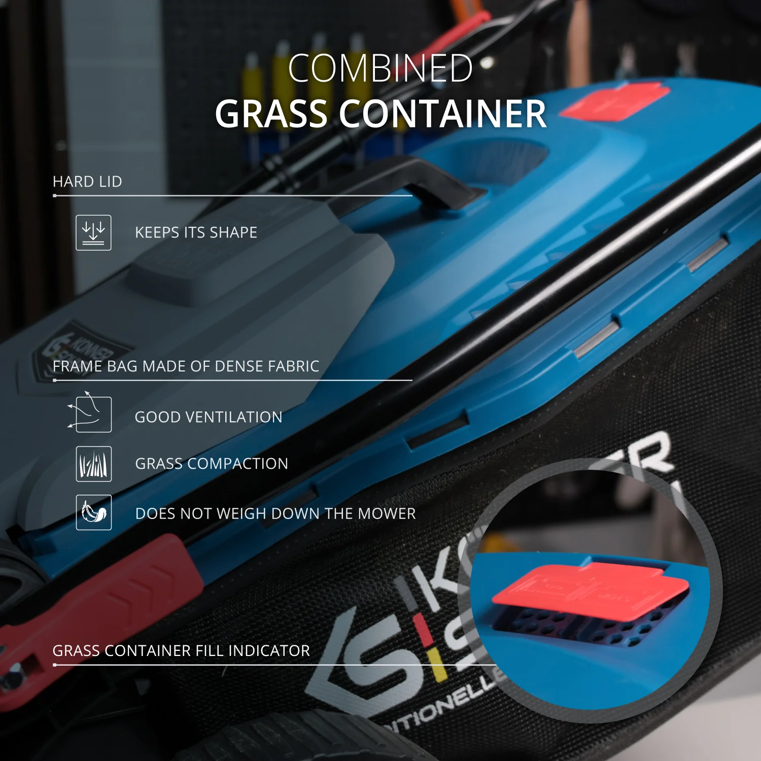 Masina de tuns iarba electrica Konner & Sohnen KS 42LM, 1800 W, 42 cm, 40 L, functie mulcire [7]