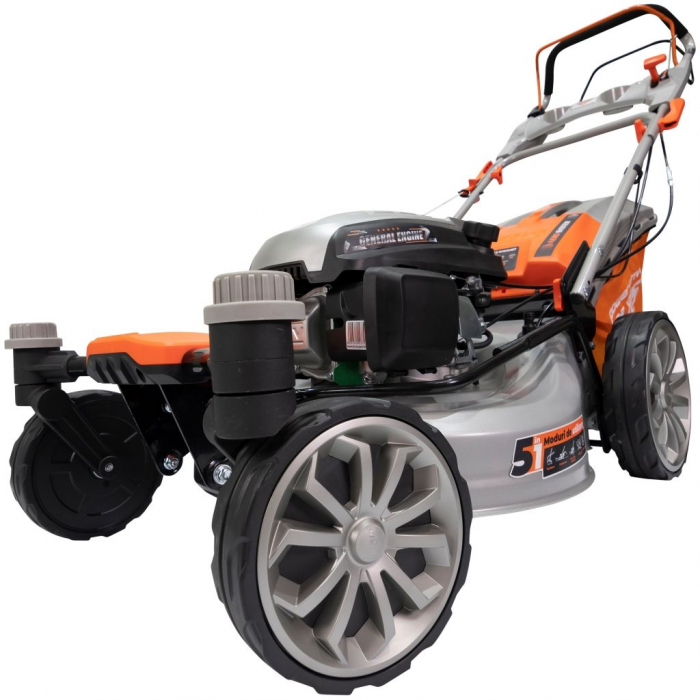 Masina de tuns iarba Ruris RXM1000, 3.9 CP, 51 cm, 65 L, autopropulsata, roti frontale cu rotire 360 grade [5]
