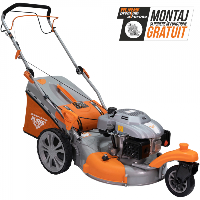 Masina de tuns iarba Ruris RXM777, 4.5 CP, 51 cm, 65 L, autopropulsata, roata fontala cu rotire 360 grade [2]