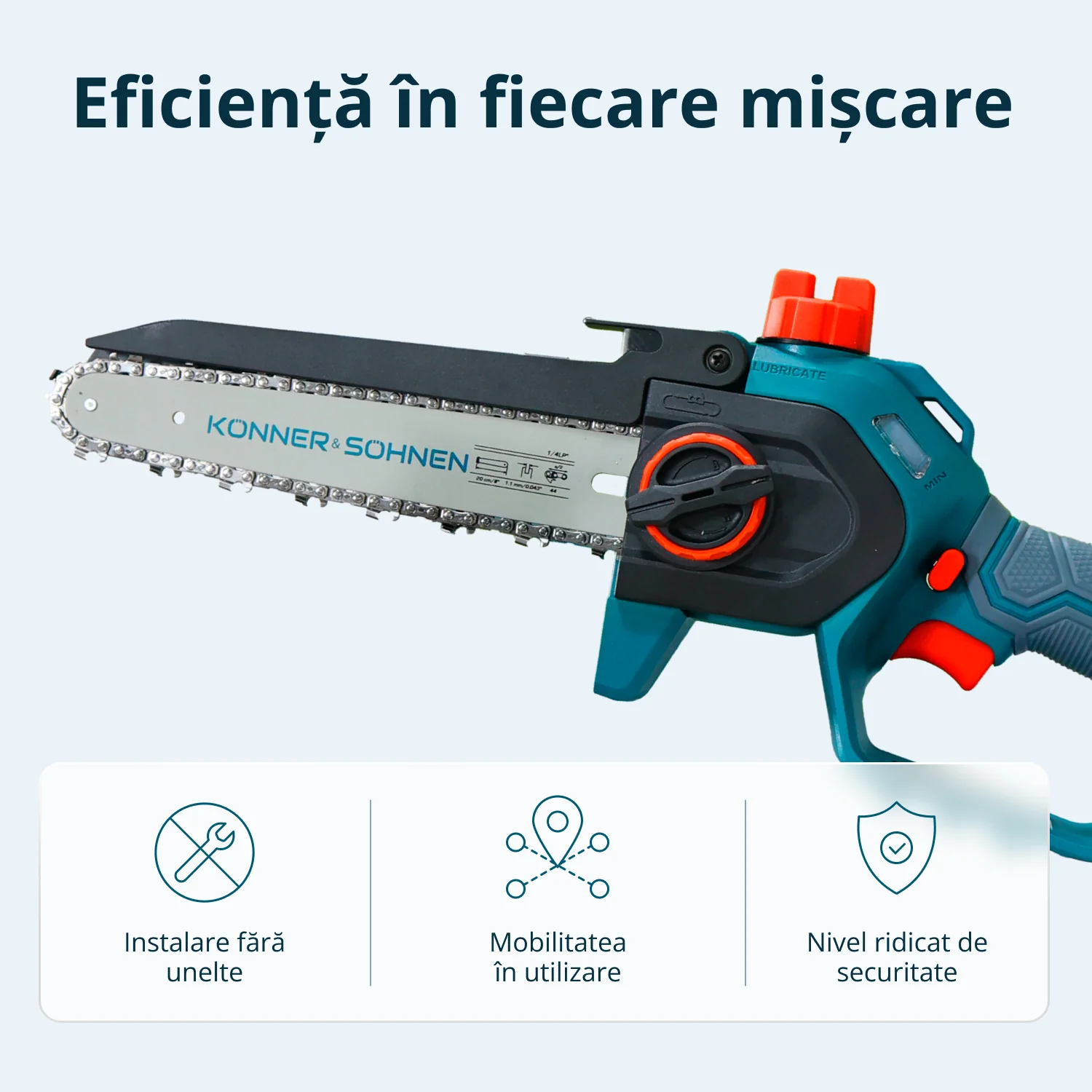 Mini fierastrau cu acumulator Konner & Sohnen KS MCS20V-8, 20V, 20 cm - Solo (fara acumulator si incarcator) [3]