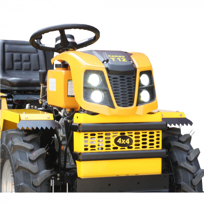 Mini tractor ProGARDEN Campo T12 G2, 4x4, 12 CP, diesel, hidraulica fata-spate, roti 6.00-12 [2]