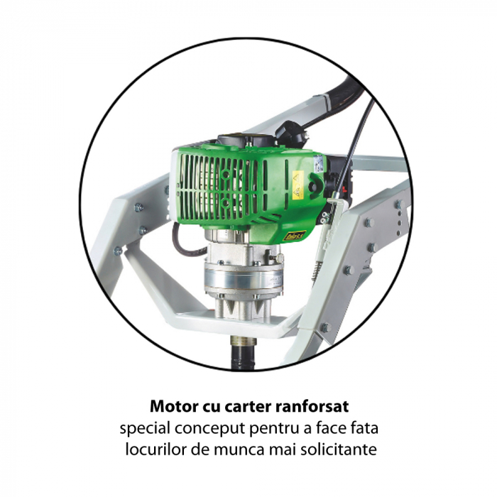 Motoburghiu - Foreza pamant Active T143, 2.6 CP, benzina, 2 timpi, dispozitiv anti-rotire [2]