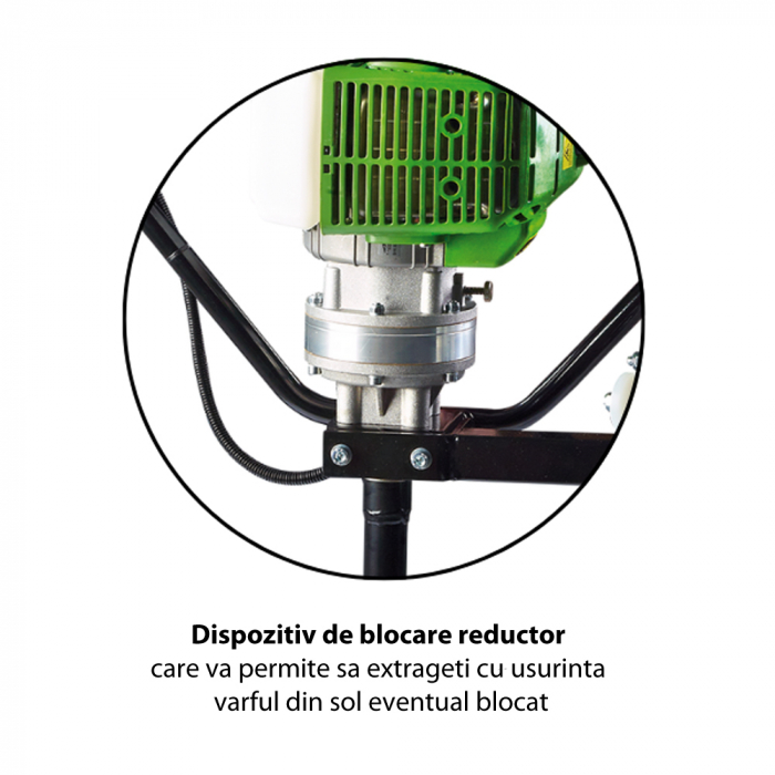 Motoburghiu - Foreza pamant Active T143, 2.6 CP, benzina, 2 timpi, dispozitiv anti-rotire [3]