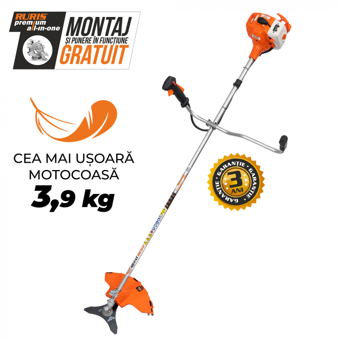 Motocoasa Ruris RR241 BRAVO, 1 CP, 24 cmc, benzina, 2 timpi [2]