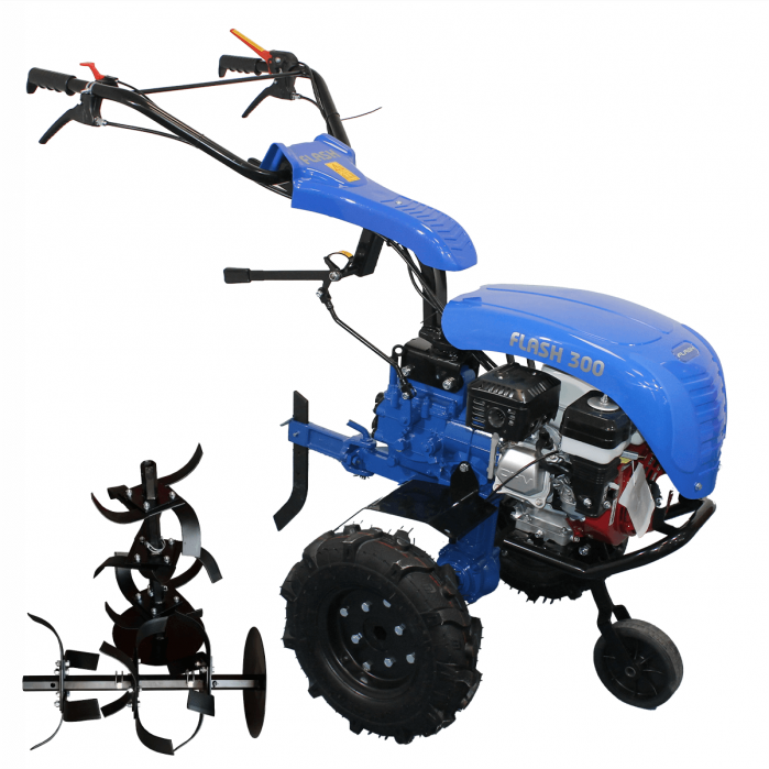 Motocultor Bisonte BTA-FLASH300H, motor Honda GX200, 6.5 CP, benzina, 3+1 viteze, latime de lucru 380-900 mm [1]