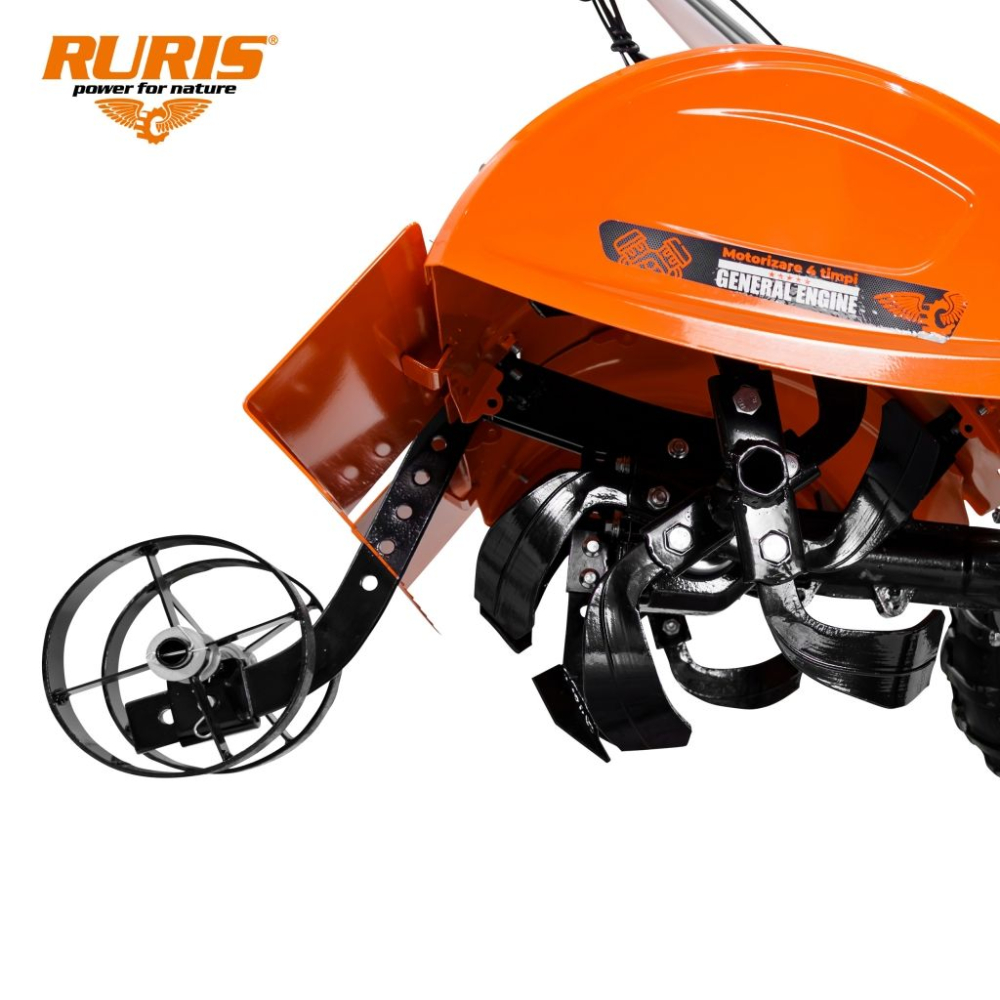 Motocultor Ruris 5900R, 7 CP, benzina, 1+1 viteze, freza tractata 64 cm, roti cauciuc 5.00-6 [12]