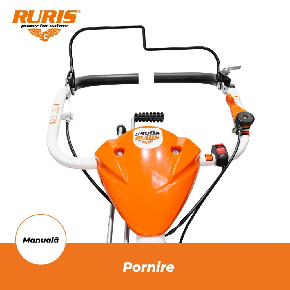 Motocultor Ruris 5900R, 7 CP, benzina, 1+1 viteze, freza tractata 64 cm, roti cauciuc 5.00-6 [5]