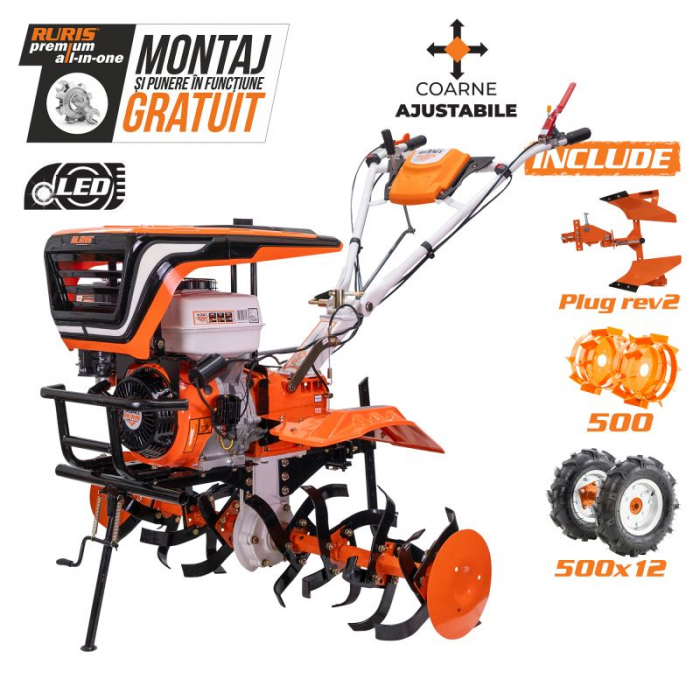 Motocultor Ruris 913ACC, 13 CP, benzina, 2+1 viteze + accesorii [1]