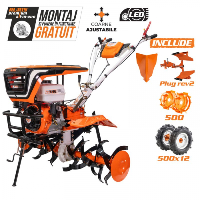 Motocultor Ruris 915ACC, 15 CP, benzina, 2+1 viteze + accesorii [1]