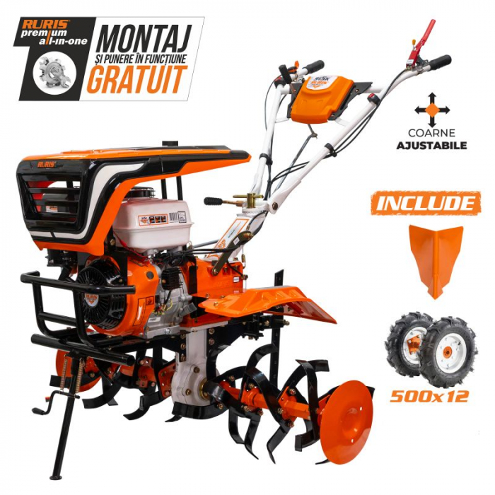 Motocultor Ruris 915K, 15 CP, benzina, 2+1 viteze + accesorii [1]