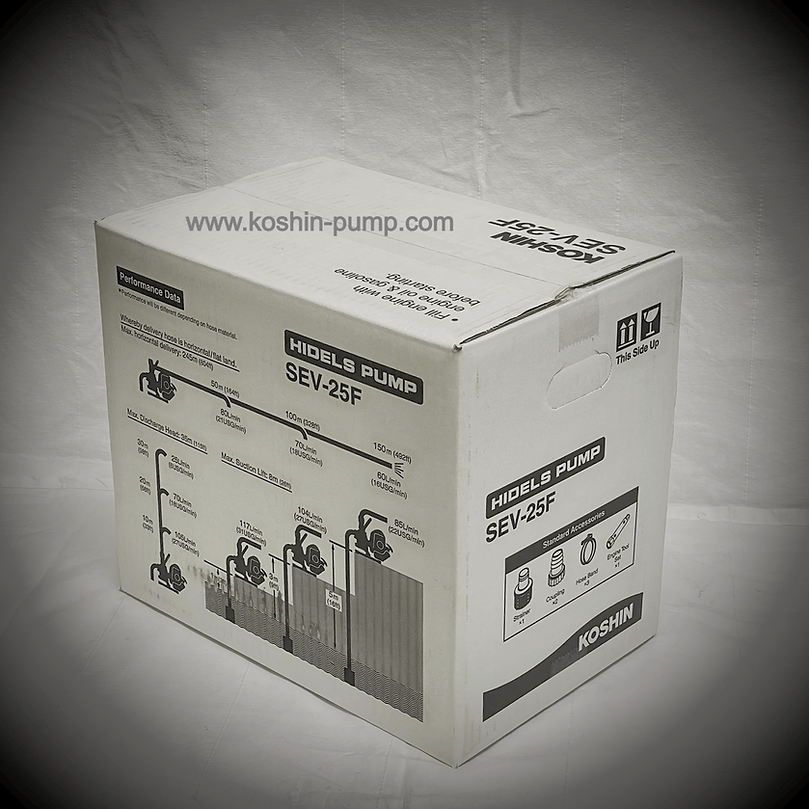 Motopompa apa curata Koshin SEV-25F-BAB, 1", motor Koshin KC35, 1.1 CP, benzina, 135 l/min, Hmax. 35 m [4]