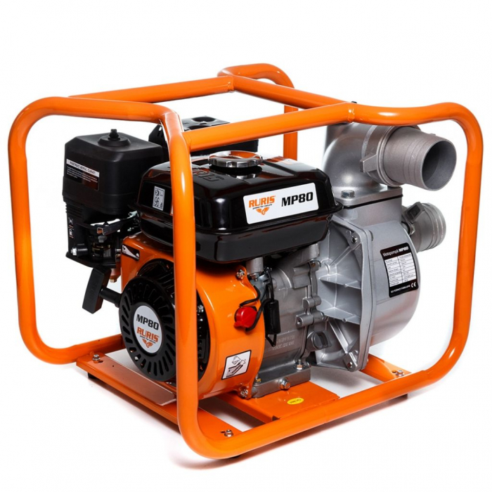 Motopompa apa curata Ruris MP80, 3", 7 CP, benzina, 800 l/min, Hmax. 25 m + furtun refulare 20 m [4]