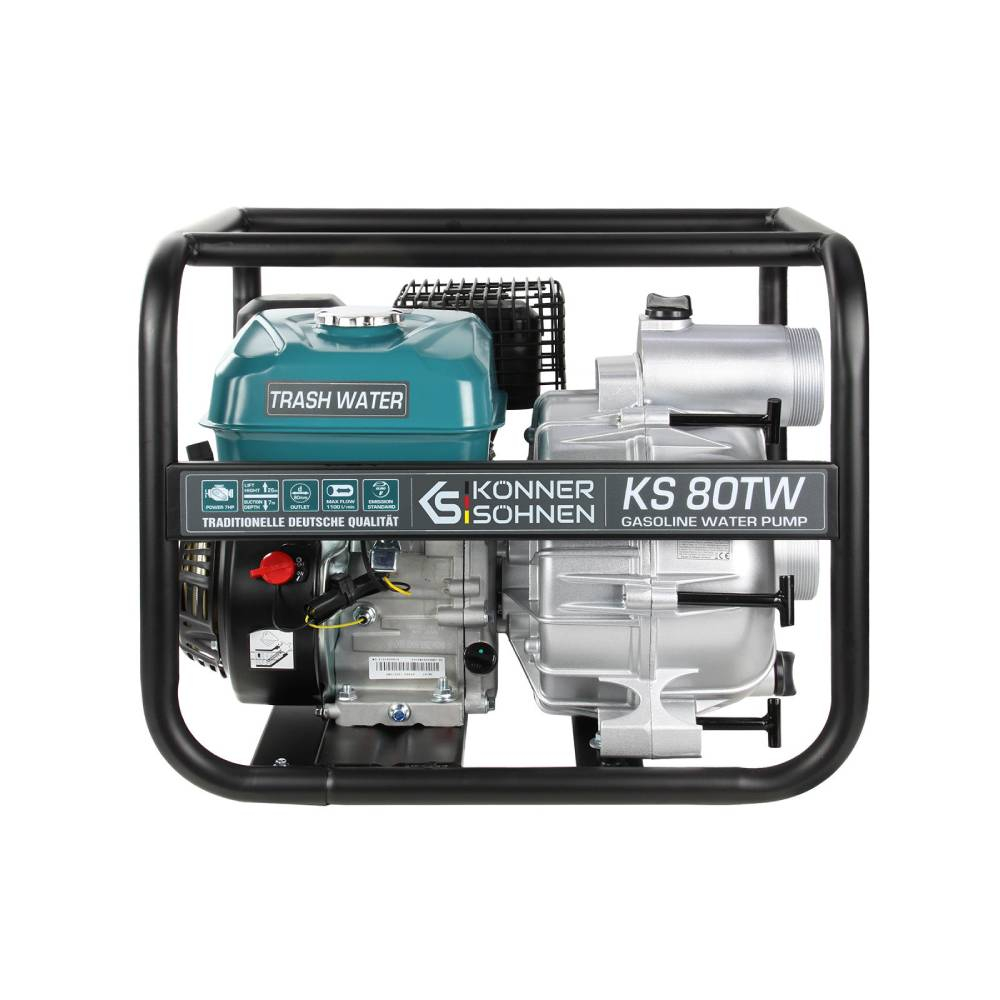 Motopompa apa murdara Konner & Sohnen KS 80TW, 3", benzina, 1100 l/min, Hmax. 28 m [2]