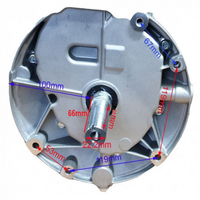 Motor benzina Zongshen XP200A, 6.5 CP, 196 cmc, ax cilindric 22.2 x 70/84 mm, pentru masina tuns iarba [6]