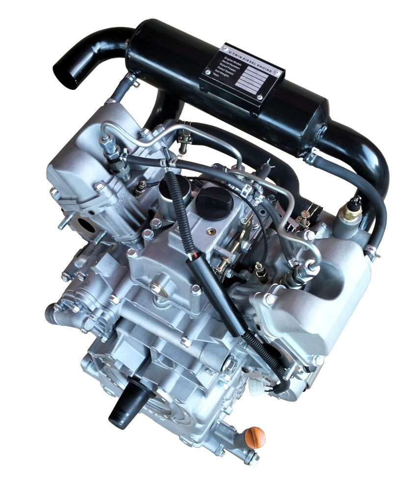 Motor diesel Yorking YD2V80, 14.5 kW, 794 cmc, 2 cilindri in V, 4 timpi, ax conic [5]