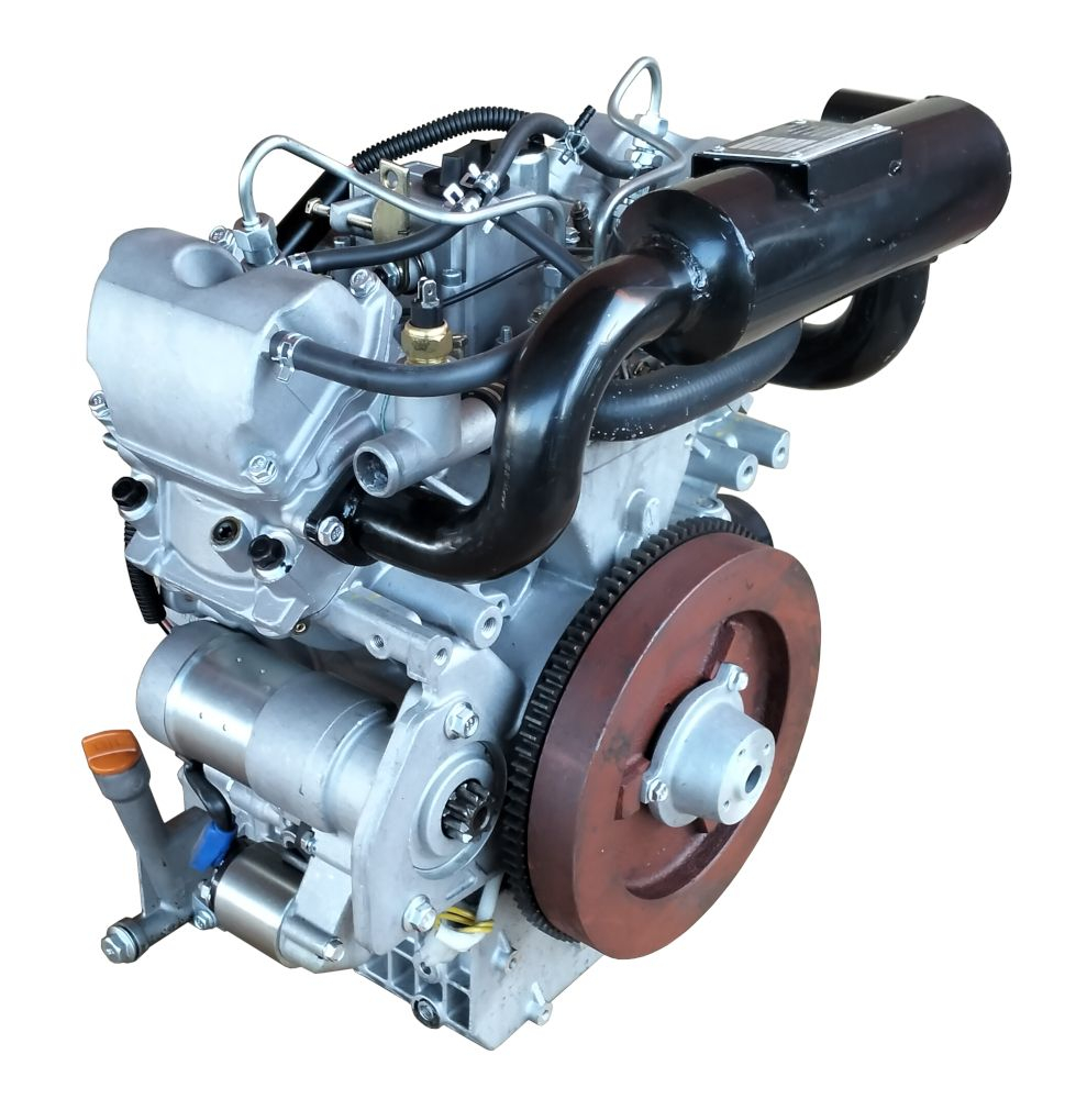 Motor diesel Yorking YD2V80, 14.5 kW, 794 cmc, 2 cilindri in V, 4 timpi, ax conic [3]