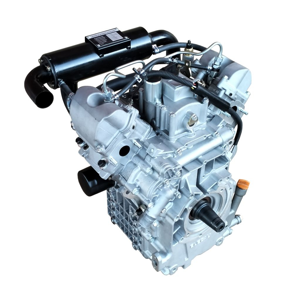 Motor diesel Yorking YD2V80, 14.5 kW, 794 cmc, 2 cilindri in V, 4 timpi, ax conic [2]