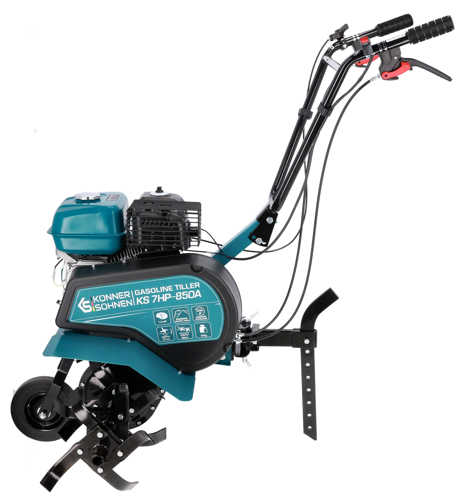 Motosapa pe benzina Konner & Sohnen KS 7HP-850A, 7 CP, 1+1 viteze, latime lucru 80 cm [3]