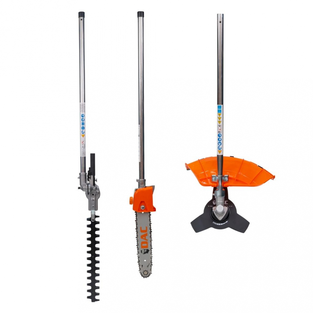 Motounealta multifunctionala Ruris DAC 335 (motocoasa + emondor + trimmer gard viu), 1.7 CP, 52 cmc, benzina, 2 timpi [8]