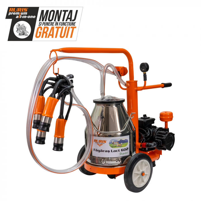 Mulgatoare de vaci Ruris FAGARAS LACT 602, 1 post, 1 bidon inox 30 litri [2]