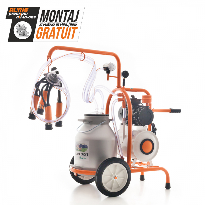 Mulgatoare de vaci Ruris FAGARAS LACT 701, 1 post, 1 bidon aluminiu 30 litri [2]