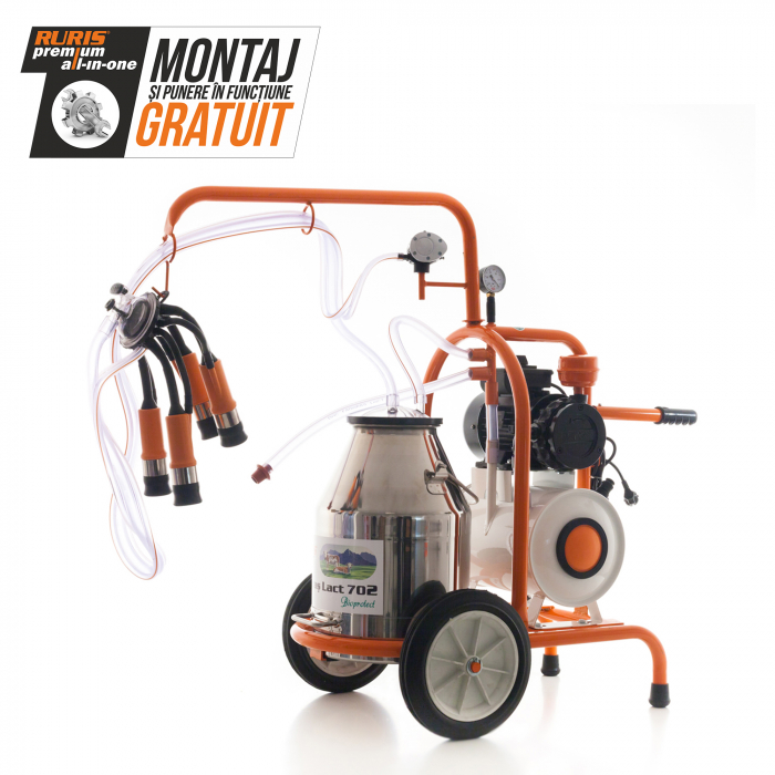 Mulgatoare de vaci Ruris FAGARAS LACT 702, 1 post, 1 bidon inox 30 litri [2]